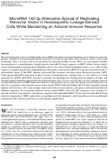 Cover page: MicroRNA 142-3p Attenuates Spread of Replicating Retroviral Vector in Hematopoietic Lineage-Derived Cells While Maintaining an Antiviral Immune Response