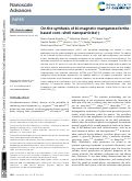 Cover page: On the synthesis of bi-magnetic manganese ferrite-based core–shell nanoparticles