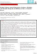 Cover page: Routine Pediatric Surgical Emergencies: Incidence, Morbidity, and Mortality During the 1st 8000 Days of Life-A Narrative Review.