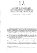 Cover page: Societal causes and consequences of gender typing of children’s toys.