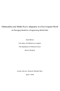 Cover page of Multinodality and Middle Power Adaptation in a Post-Unipolar WorldAn Emerging Model for a Fragmenting World Order