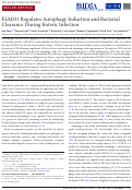 Cover page: ELMO1 Regulates Autophagy Induction and Bacterial Clearance During Enteric Infection