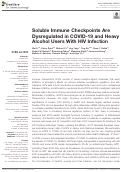 Cover page: Soluble Immune Checkpoints Are Dysregulated in COVID-19 and Heavy Alcohol Users With HIV Infection