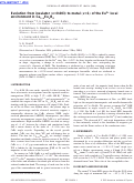 Cover page: Evolution from insulator (x=0.003) to metal (x=1) of the Eu2+ local environment in Ca1−xEuxB6