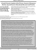 Cover page: A Social Network Analysis of the Western Journal of Emergency Medicine Special Issue in Educational Research and Practice