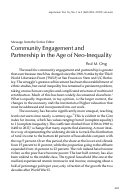 Cover page: Community Engagement And Partnership In The Age Of Neo-Inequality