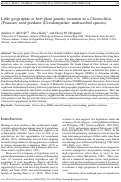 Cover page: Little geographic or host plant genetic variation in a Chionochloa (Poaceae) seed predator (Cecidomyiidae : undescribed species)