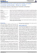 Cover page: Reconstructing each cell's genome within complex microbial communities—dream or reality?