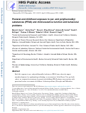 Cover page: Prenatal and childhood exposure to per- and polyfluoroalkyl substances (PFAS) and child executive function and behavioral problems.