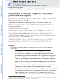 Cover page: Responsible RAD: Striving for best practices in population genomic studies of adaptation.