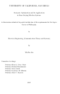 Cover page: Stochastic optimization and its applications in time- varying wireless systems