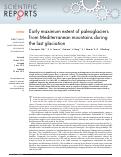 Cover page: Early maximum extent of paleoglaciers from Mediterranean mountains during the last glaciation