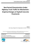 Cover page of Rest Period Characteristics Under Highway Truck Traffic for Mechanistic-Empirical Designs of Asphalt Concrete Pavements