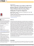 Cover page: TGF-β Small Molecule Inhibitor SB431542 Reduces Rotator Cuff Muscle Fibrosis and Fatty Infiltration By Promoting Fibro/Adipogenic Progenitor Apoptosis.