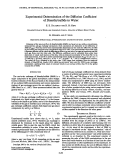 Cover page: Experimental determination of the diffusion coefficient of dimethylsulfide in water