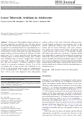 Cover page: Lesser Tuberosity Avulsions in Adolescents