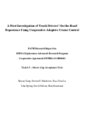 Cover page: A First Investigation of Truck Drivers’ On-the-Road Experience Using Cooperative Adaptive Cruise Control