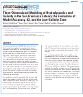 Cover page: Three-Dimensional Modeling of Hydrodynamics and Salinity in the San Francisco Estuary: An Evaluation of Model Accuracy, X2, and the Low–Salinity Zone