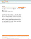 Cover page: Toughness and strength of nanocrystalline graphene