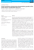 Cover page: Polyol production during heterofermentative growth of the plant isolate Lactobacillus florum 2F