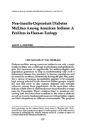 Cover page: Non-Insulin-Dependent Diabetes Mellitus among American Indians: A Problem in Human Ecology