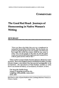 Cover page: The Good Red Road: Journeys of Homecoming in Native Womens's Writing