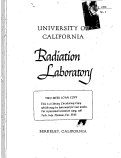 Cover page: UNIVERSITY OF CALIFORNIA RADIATION LABORATORY 6.4 BEV BEVATRON RF SYSTEM