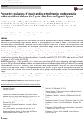 Cover page: Prospective evaluation of insulin and incretin dynamics in obese adults with and without diabetes for 2 years after Roux-en-Y gastric bypass