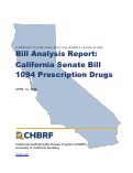 Cover page of Analysis of Senate Bill 1094: Prescription Drugs