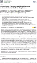 Cover page: Groundwater Chemistry and Blood Pressure: A Cross-Sectional Study in Bangladesh.