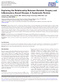 Cover page: Exploring the Relationship Between Bariatric Surgery and Inflammatory Bowel Disease: A Systematic Review.