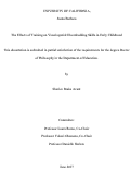 Cover page: The Effects of Training on Visual-spatial Disembedding Skills in Early Childhood