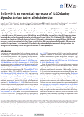 Cover page: Bhlhe40 is an essential repressor of IL-10 during Mycobacterium tuberculosis infection