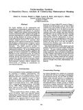 Cover page: Understanding Symbols: A Situativity-Theory Analysis of Constructinf Mathematical Meaning