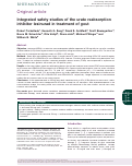 Cover page: Integrated safety studies of the urate reabsorption inhibitor lesinurad in treatment of gout