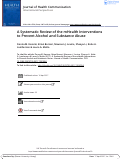 Cover page: A Systematic Review of the mHealth Interventions to Prevent Alcohol and Substance Abuse