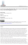 Cover page: Level Up for Learning: Integrating Video Game Concepts into Information Literacy and Student Engagement Activities