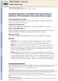 Cover page: [Immigrant generation and diabetes risk among Mexican Americans: the Sacramento Area Latino Study on Aging].