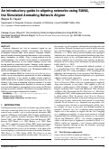 Cover page: An Introductory Guide to Aligning Networks Using SANA, the Simulated Annealing Network Aligner