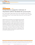 Cover page: Comprehensive epigenetic landscape of rheumatoid arthritis fibroblast-like synoviocytes