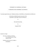 Cover page: Secondary Special Educators’ Attitudes and Sense of Self-Efficacy Toward Inclusive Education