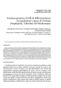 Cover page: Struttura genetica e livelli di differenziamento tra popolazioni e specie  di <i>Orchestia</i> (Amphipoda, Talitridae) del Mediterraneo