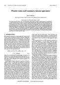 Cover page: Photon noise and constant-volume operators.