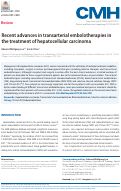 Cover page: Recent advances in transarterial embolotherapies in the treatment of hepatocellular carcinoma