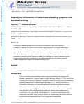 Cover page: Quantifying information of intracellular signaling: progress with machine learning