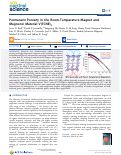 Cover page: Permanent Porosity in the Room-Temperature Magnet and Magnonic Material V(TCNE)2