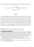 Cover page: Subsidy Policies with Learning from Stochastic Experiences