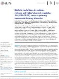 Cover page: Biallelic mutations in calcium release activated channel regulator 2A (CRACR2A) cause a primary immunodeficiency disorder