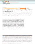 Cover page: Sox5 regulates beta-cell phenotype and is reduced in type 2 diabetes.