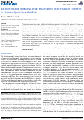 Cover page: Exploring the Shallow End; Estimating Information Content in Transcriptomics Studies